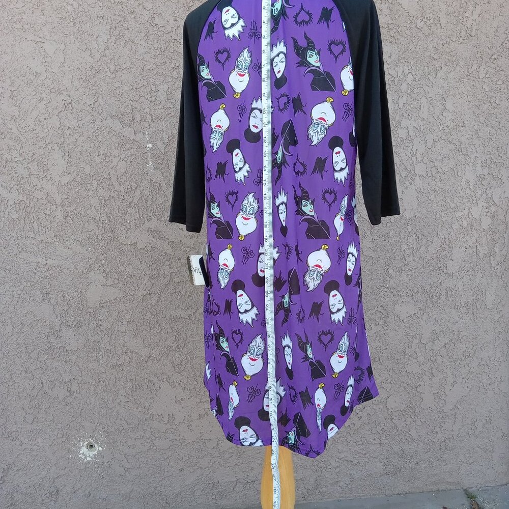 Disney Villans Women's 3/4 Sleeve Dorm Nightgown Pajamas - Picture 8 of 9
